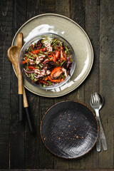 Quinoa salad with chicken and vegetables.