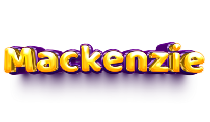 name of girls bubbly celebration decoration hanging air balloon shiny mackenzie