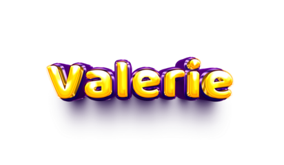 name of girls bubbly celebration decoration hanging air balloon shiny valerie