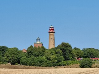 Fototapeta na wymiar Blick zum Leuchturm auf Kap Arkona, Rügen