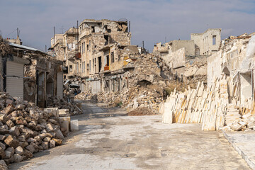 The ruins of Aleppo, Syria