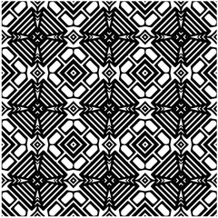 Design seamless monochrome geometric pattern. Abstract background. Vector art.Perfect for site backdrop, wrapping paper, wallpaper, textile and surface design. 