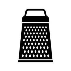 Grater icon. Black silhouette. Front side view. Vector simple flat graphic illustration. Isolated object on a white background. Isolate.