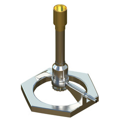 3d rendering illustration of a bunsen burner