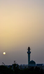 Obraz premium View of the Malta Islamic Centre in Paola at sunset