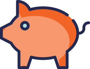 Piggy vector icon