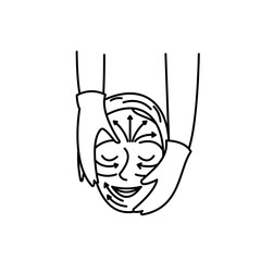 Beauty service procedures vector icon black outline EPS 10. Skin care, face massage, cosmetology logo. Beauty industry, salon concept. Flat isolated illustrations for web, infographics, app, dev