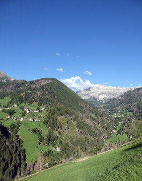 Blick Von Livinallongo Del Col Di Lana Zur Sella