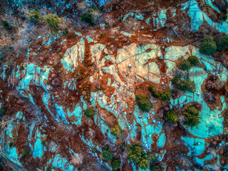 mountain ridge from above
