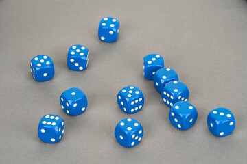 dice isolated on grey background