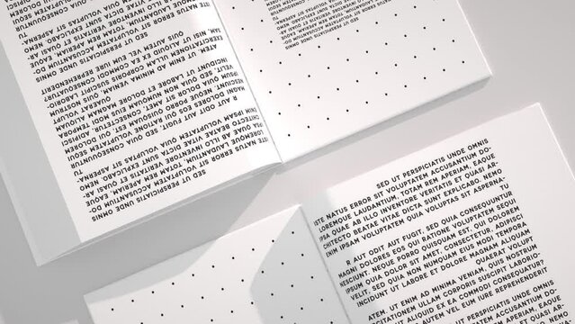book on ground 3D rendered
