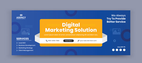 Digital marketing agency and corporate business flyer  modern stories cover social media post banner template	