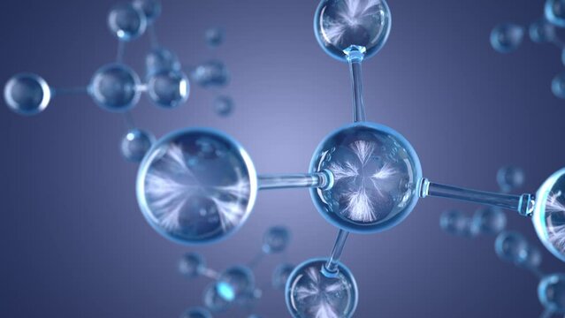 serum molecule for skincare 3D rendered