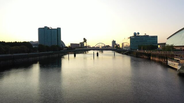 River Clyde Drone Shot