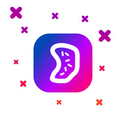 Color Bacteria icon isolated on white background. Bacteria and germs, microorganism disease causing, cell cancer, microbe, virus, fungi. Gradient random dynamic shapes. Vector