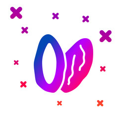 Color Date fruit icon isolated on white background. Gradient random dynamic shapes. Vector