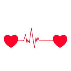 cardiogram heartbeat pulse medical health heart line vector