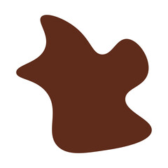 Shape chocolate splash. Vector illustration.