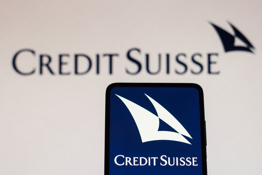 October 4, 2022, Brazil. In this photo illustration, the swiss bank Credit Suisse Group logo is displayed on a smartphone screen.