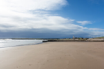 Fototapeta na wymiar Scottish coast, North Sea, beautiful seascape