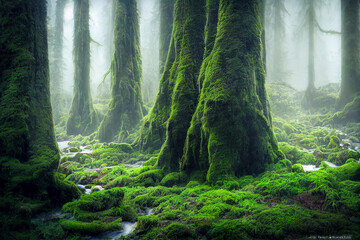 forest in the morning