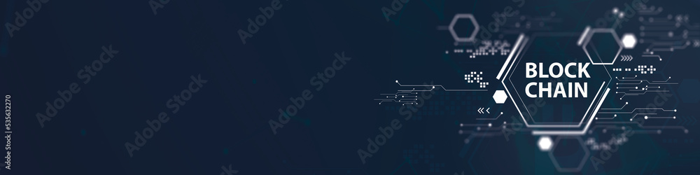Poster abstract blockchain digital background