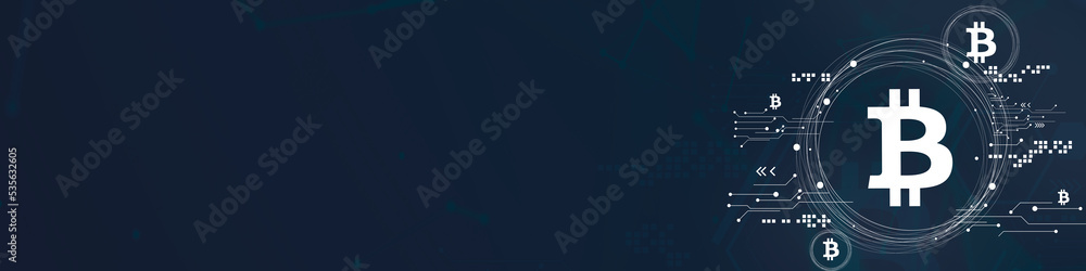 Poster abstract blockchain digital network background