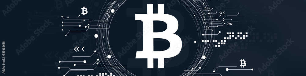 Poster abstract blockchain digital network background
