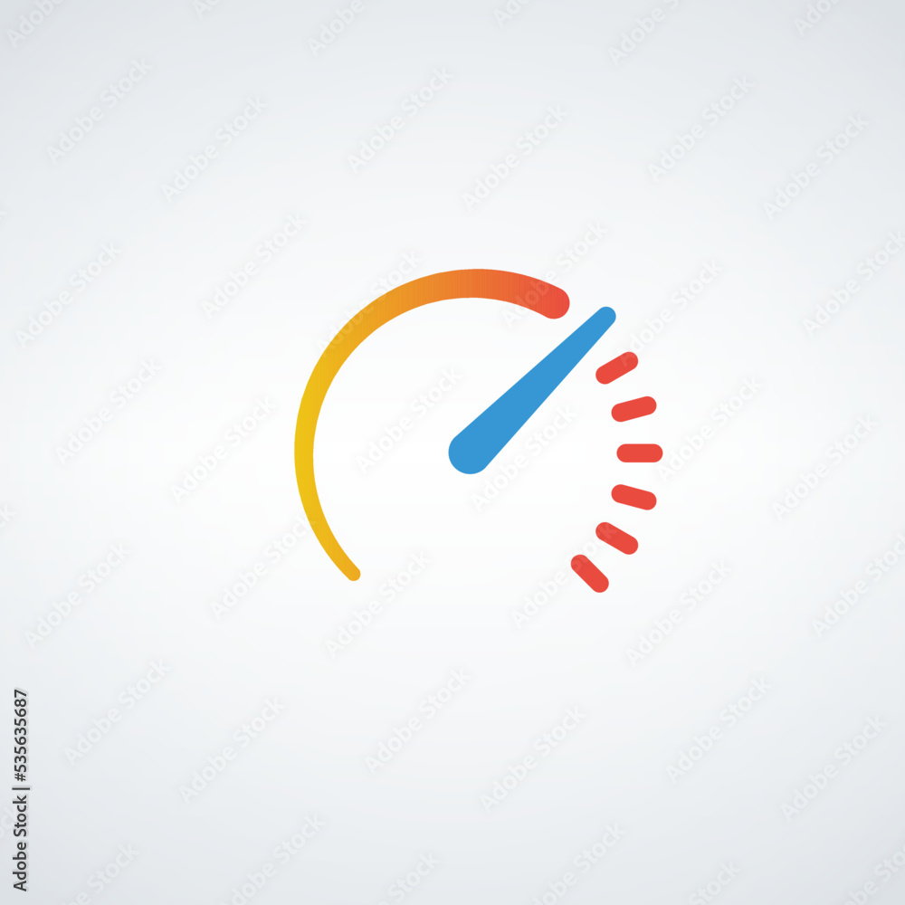 Poster the tachometer, speedometer and indicator icon. speed symbol. stock vector illustration isolated on 