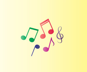 Sheet music Icon in trendy flat style isolated on background.Vector illustration. Note symbol for your web site design, app, UI.