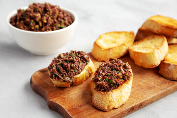 Homemade Mixed Olive Tapenade Appetizer