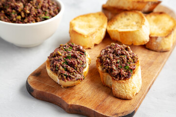 Homemade Mixed Olive Tapenade Appetizer