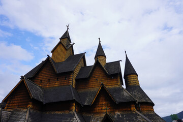 Fototapeta na wymiar Die Stabkirche Heddal in Norwegen 