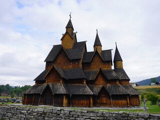 Fototapeta na wymiar Die Stabkirche Heddal in Norwegen 