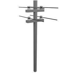 3d rendering power pole. electricity icon.
