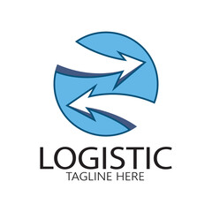 Obraz premium logistics logo icon illustration vector design distribution symbol delivery of goods economy finance