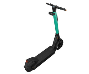 3d rendering light blue electric scooter vehicle