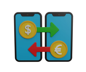 Obraz premium 3D rendering Stock market icon, forex buying and selling concept.