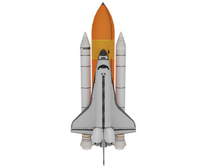 Obraz premium realistic rocket space shuttle 3d rendering
