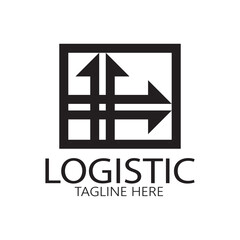 logistics logo icon illustration vector design  distribution symbol  delivery of goods  economy  finance