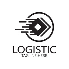 logistics logo icon illustration vector design  distribution symbol  delivery of goods  economy  finance