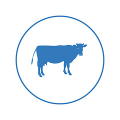 Farm pet animals cow icon | Circle version icon |