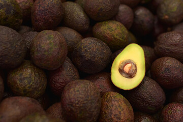 Avocado on the counter. Proper nutrition.