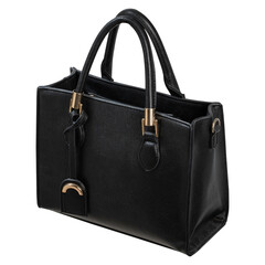 female handbag, black, insulated on white background