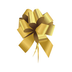 gold bow for gift wrapping
