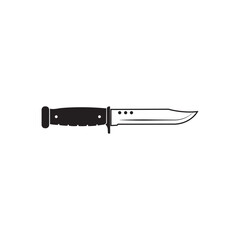 military knife icon logo vector design template