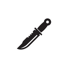 military knife icon logo vector design template