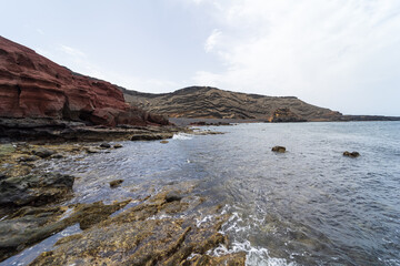 View of the coast and the Atlantic Ocean. Lanzarote. Canary Islands. Spain.