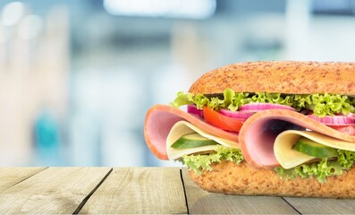 Tasty fresh sandwich fast food snack