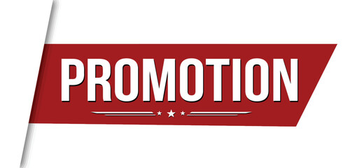 Promotion red ribbon or banner design
